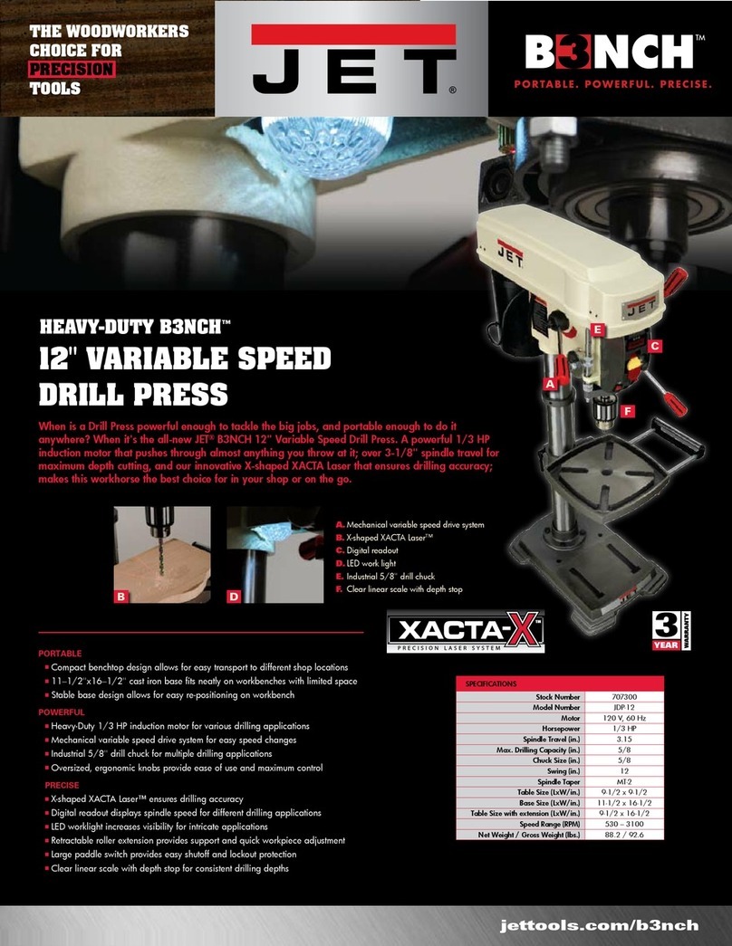 Jet Bench JDP-12 Manual de usuario