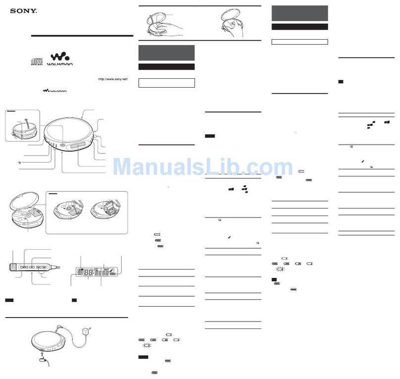 Sony Walkman D-EJ365 Manual de usuario