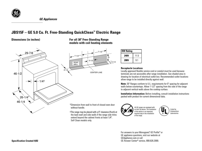 GE QuickClean JBS15F Manual de usuario