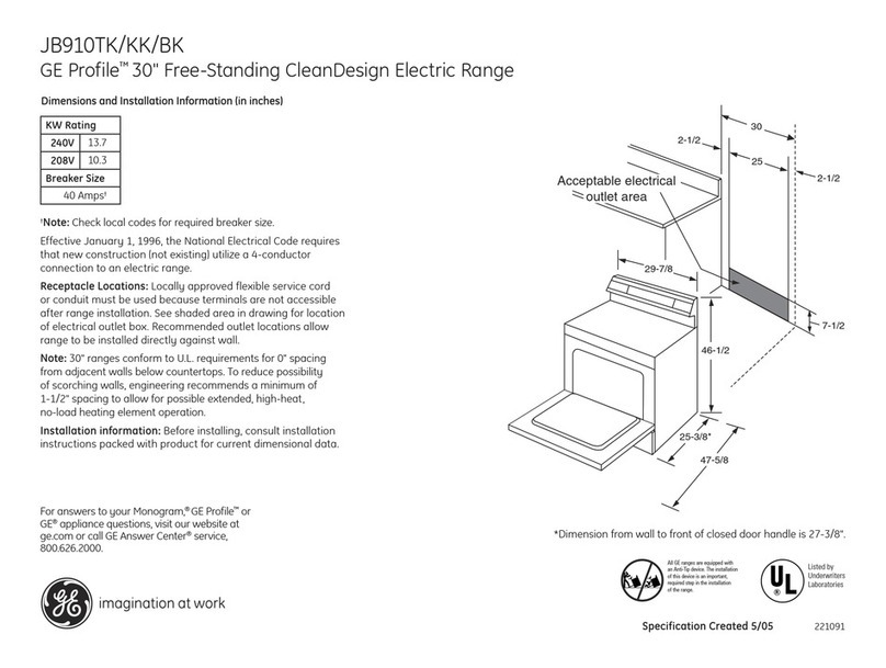GE Profile JB910 Manual