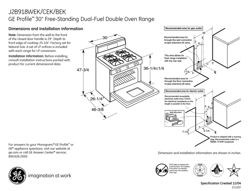 GE Profile J2B918 Manual