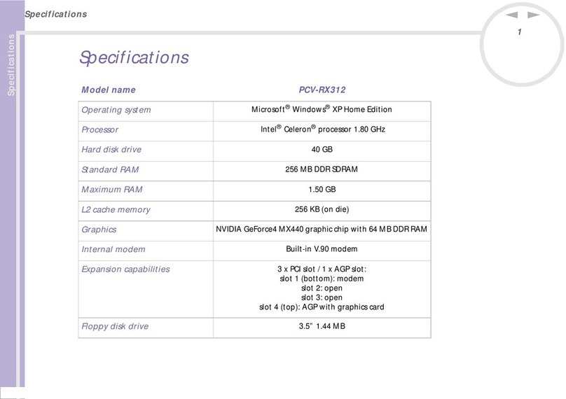 Sony VAIO PCV-RX312 Manual de usuario