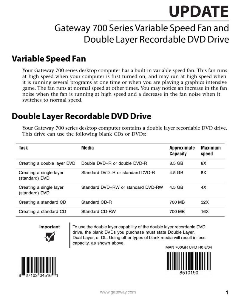 Gateway 700GR Instrucciones generales