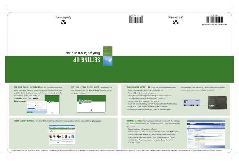 Gateway M255 Manual