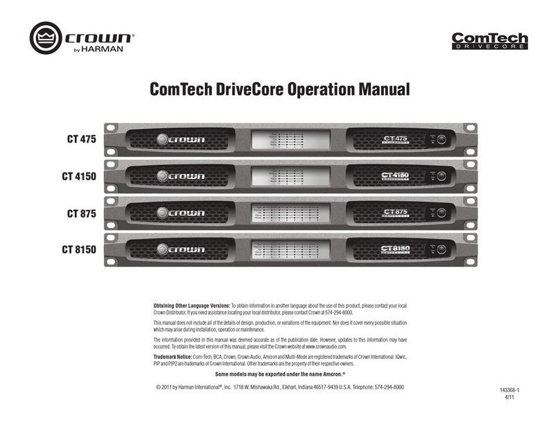 Crown ComTech DriveCore CT 4150 Manual de usuario