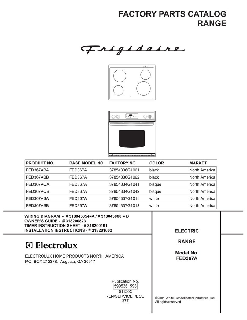 Frigidaire FED367A Manual de usuario