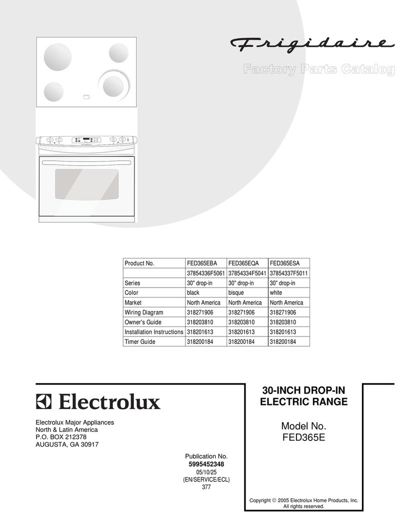 Frigidaire FED365E Manual de usuario