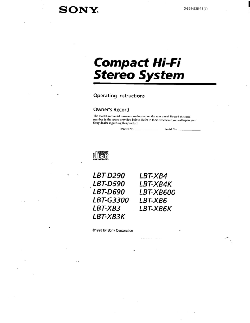 Sony LBT-D590 - Compact Hifi Stereo System Manual de usuario