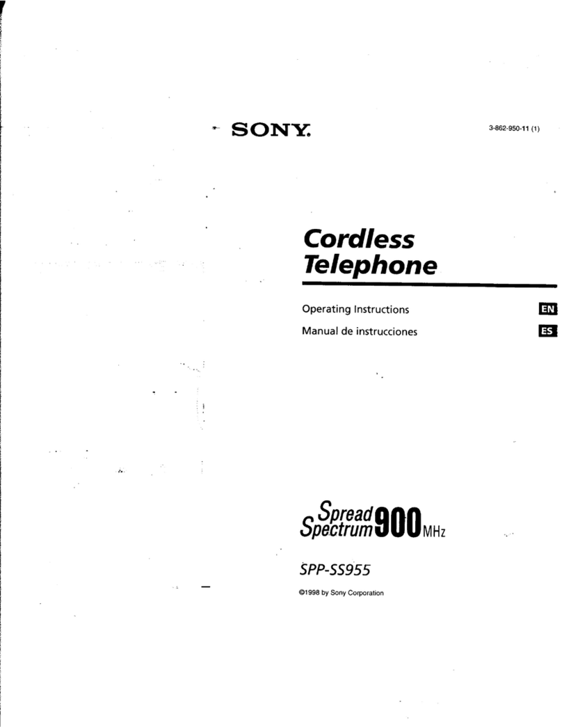 Sony SPP-SS955 - Cordless Telephone Manual de usuario