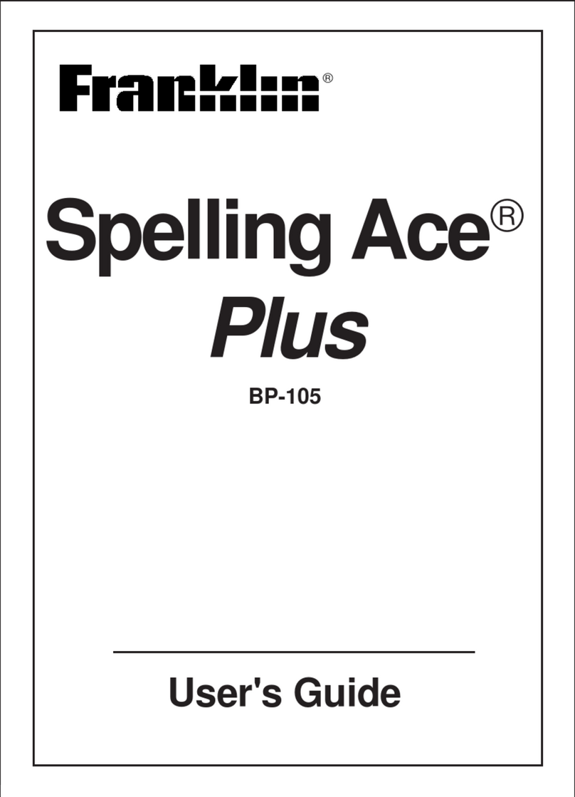 Franklin BP-105 Manual de usuario Franklin BP-105 Manual de usuario