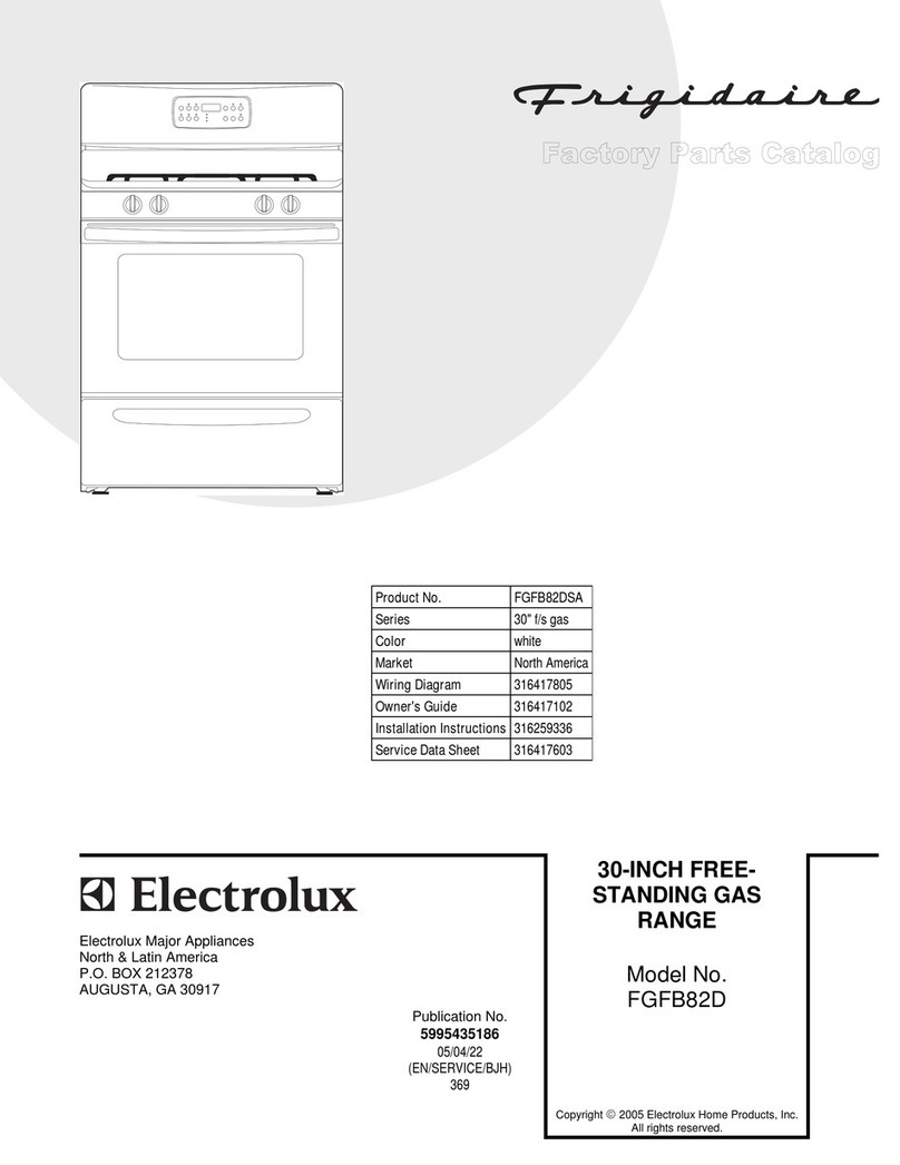 Frigidaire FGFB82D Manual de usuario