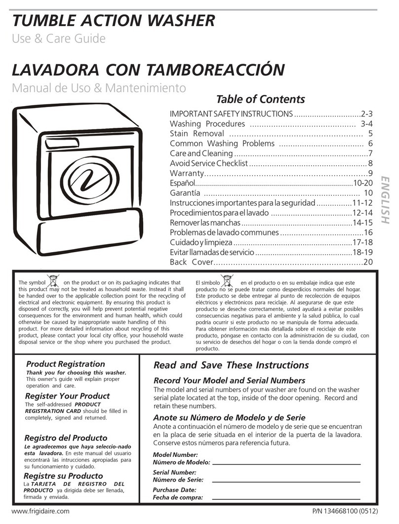 Frigidaire FTFB4000FS1 Manual de usuario