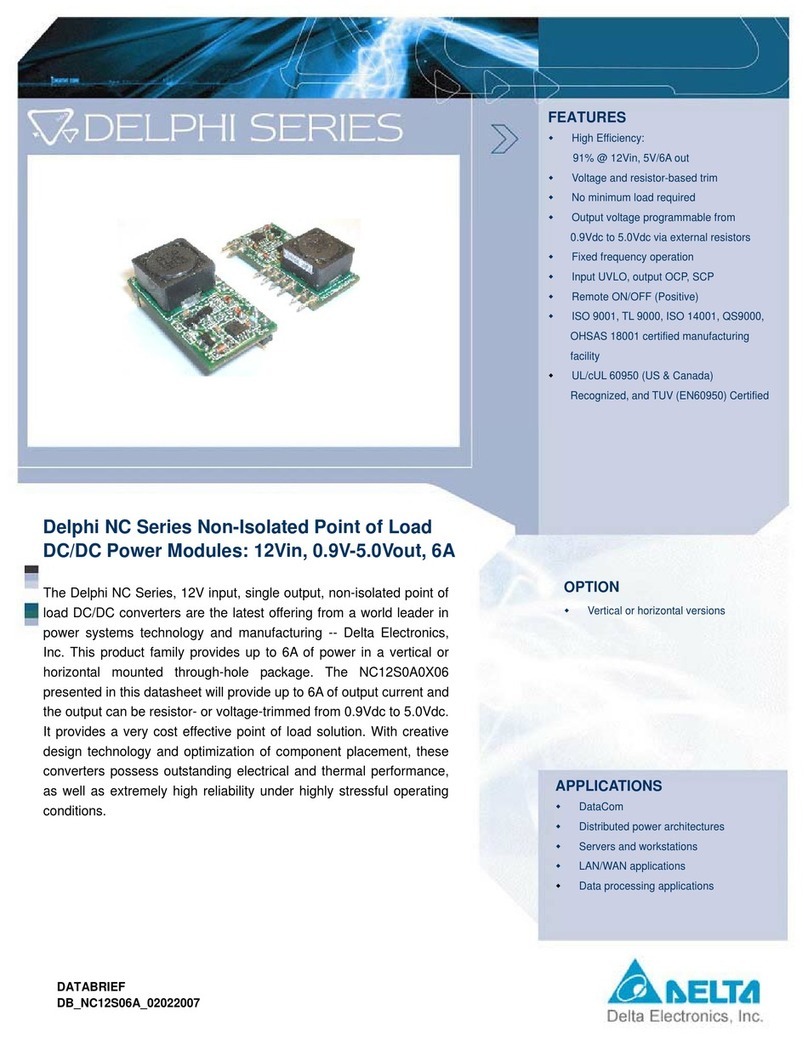 Delta Electronics Delphi NC Series Manual de usuario
