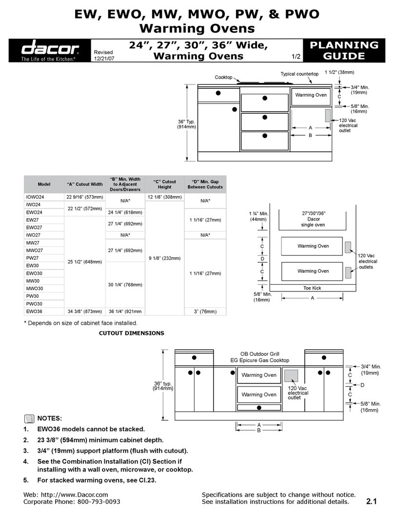 Dacor EW Manual técnico