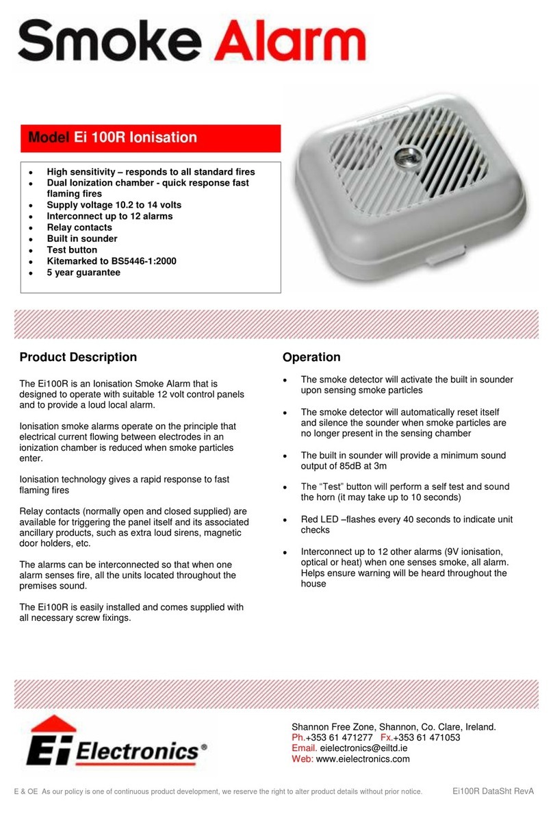 Ei Electronics Ei 100R Ionisation Manual de usuario Ei Electronics Ei 100R Ionisation Manual de usuario
