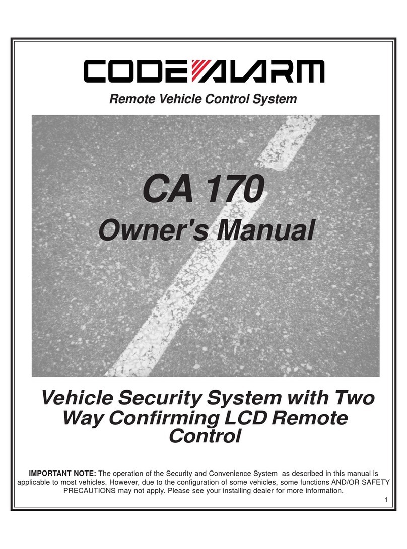 Code Alarm CA 170 Manual de usuario