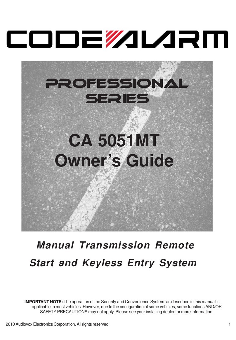 Code Alarm CA 5051MT Manual de usuario Code Alarm CA 5051MT Manual de usuario