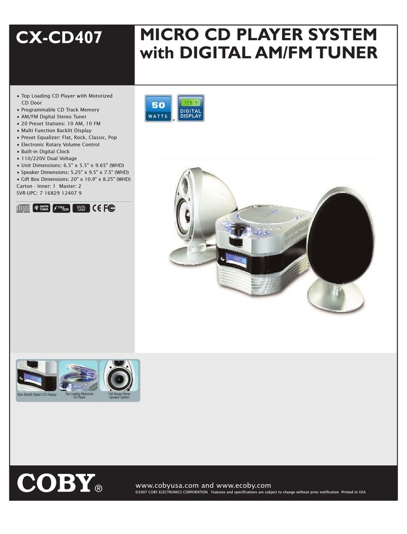Coby COBY CX-CD407 Manual de usuario