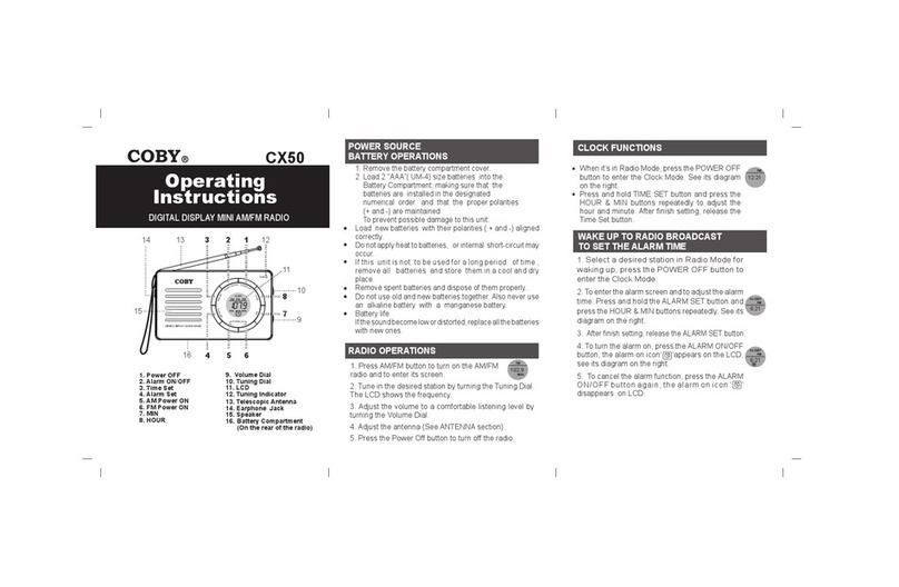 Coby CX-50 - Portable Radio Manual de usuario