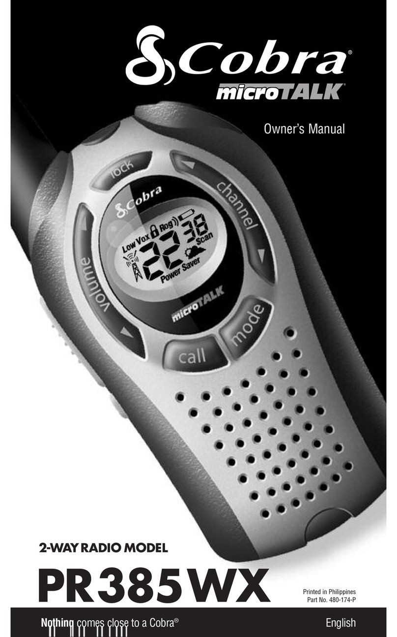 Cobra microTALK PR385WX Manual de usuario