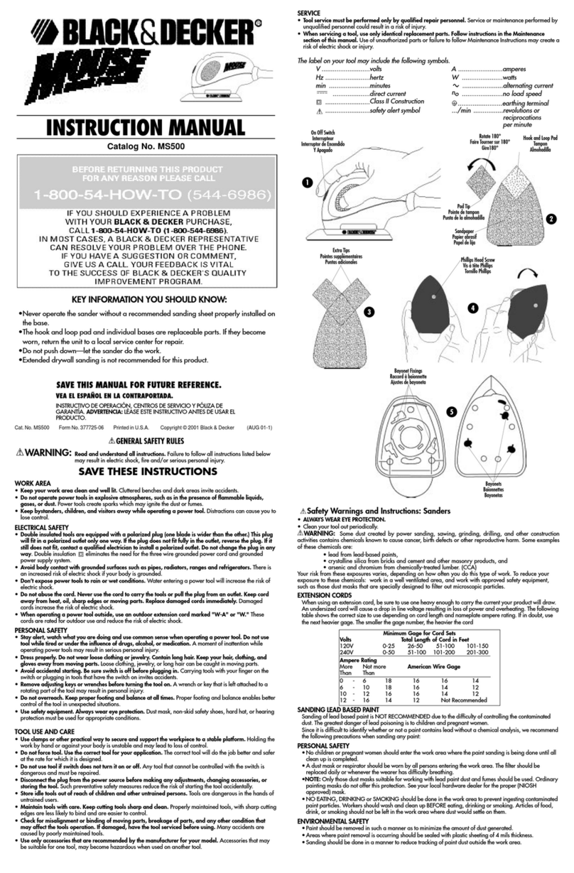 Black & Decker Mouse MS500 Manual de usuario