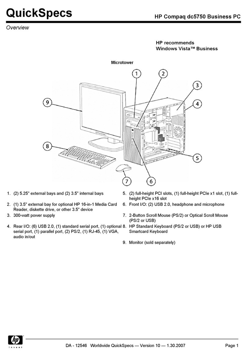 Compaq dc5750 - Microtower PC Instrucciones de uso Compaq dc5750 - Microtower PC Instrucciones de uso