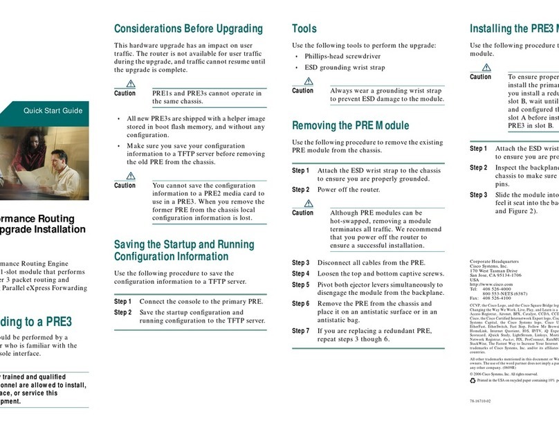 Cisco PRE1s Manual de usuario