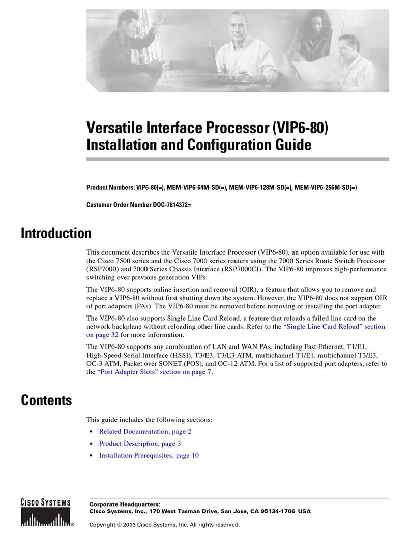 Cisco Versatile Interface Processor (VIP6-80)... Manual del operador