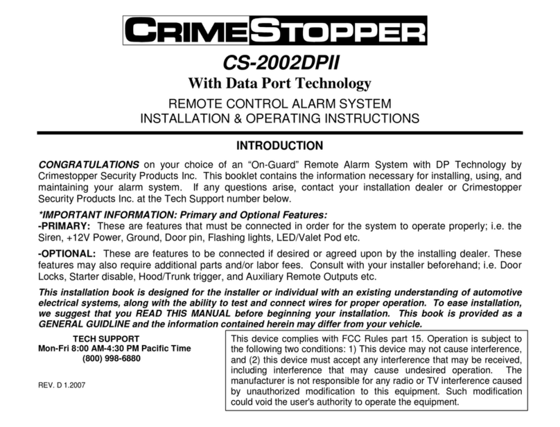 CrimeStopper CS-2002DPII Manual de usuario CrimeStopper CS-2002DPII Manual de usuario