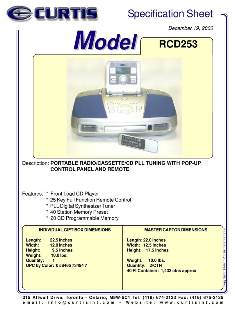 Curtis RCD253 Manual de usuario