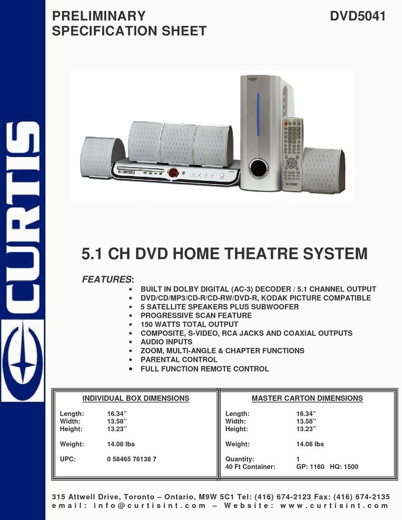 Curtis dvd5041 Manual de usuario Curtis dvd5041 Manual de usuario