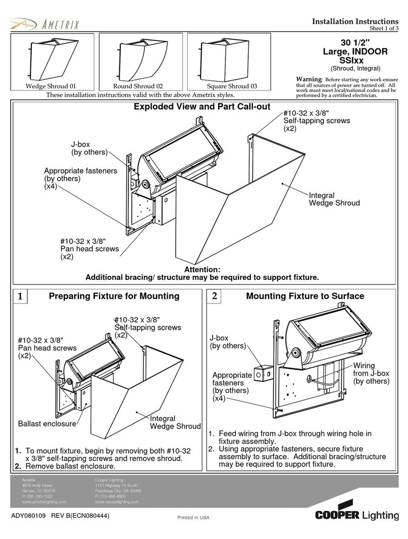 Cooper Lighting SSIXX Manual de usuario Cooper Lighting SSIXX Manual de usuario