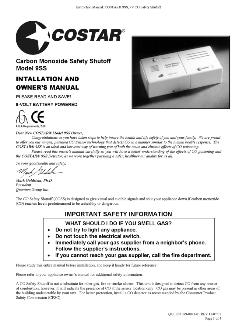 Costar 9SS Instrucciones de instalación Costar 9SS Instrucciones de instalación
