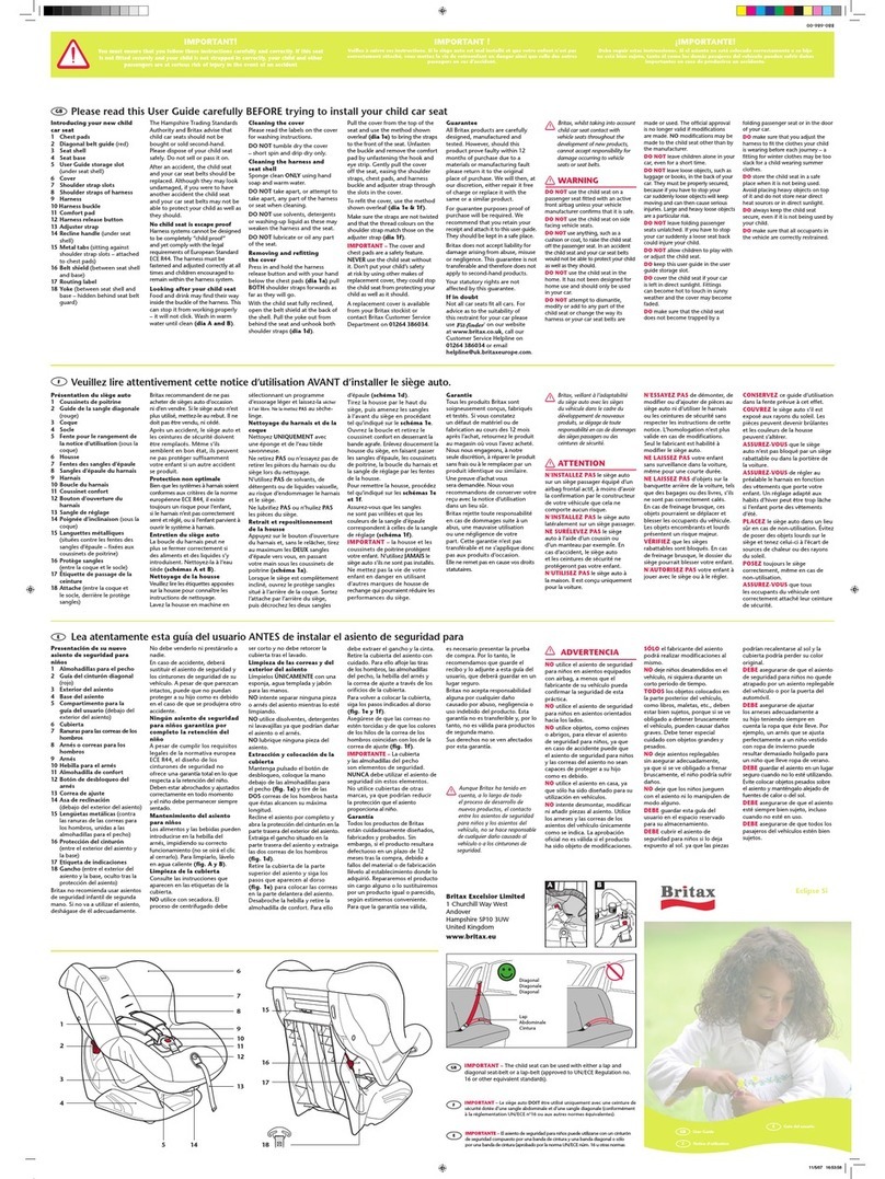 Britax ECLIPSE none Manual de usuario