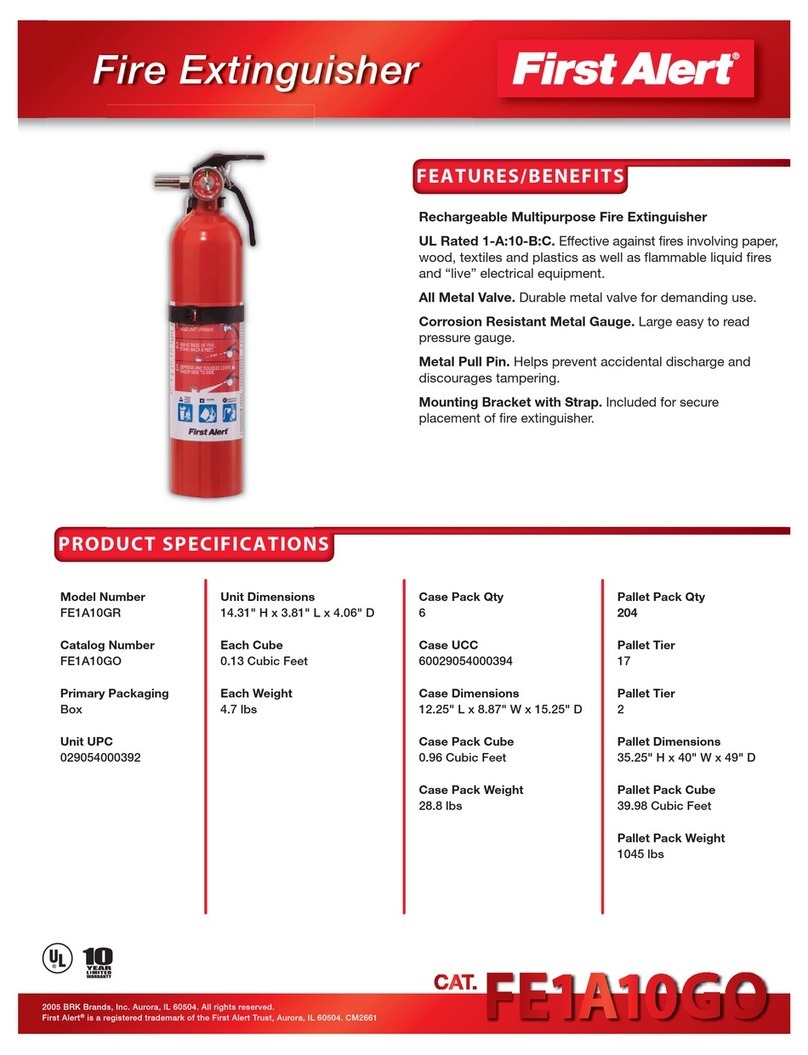 First Alert FE1A10GO Instrucciones de instalación