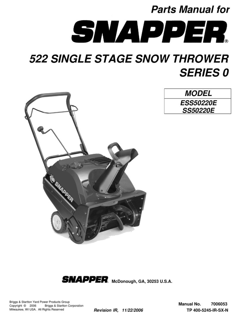 Snapper ESS50220E (7800083), SS50220E Manual de usuario Snapper ESS50220E (7800083), SS50220E Manual de usuario