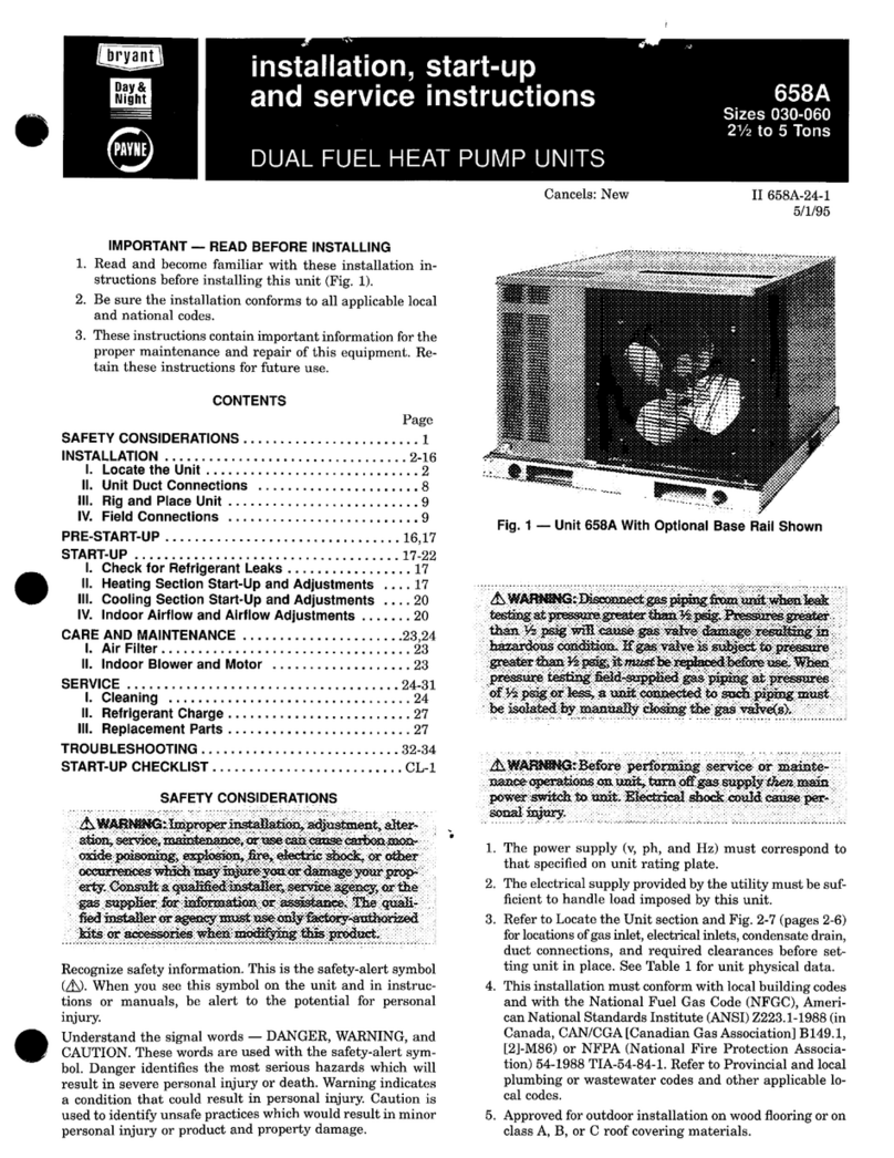 Bryant A 658A Guía rápida
