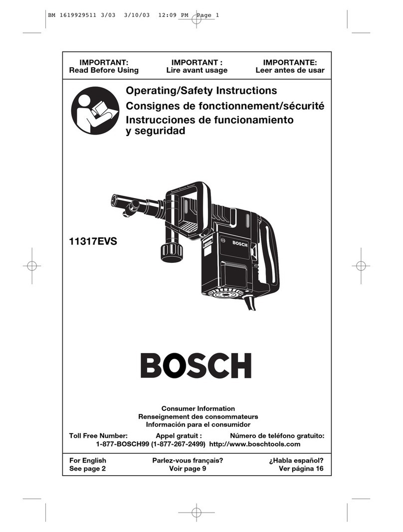 Bosch 11317EVS - Hex Demolition Hammer 3/4 Inch Instrucciones de montaje
