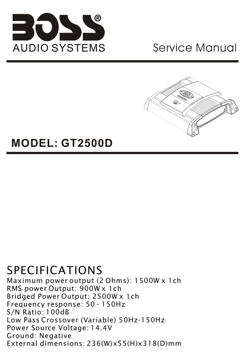 Boss Audio Systems GT2500D Manual de usuario
