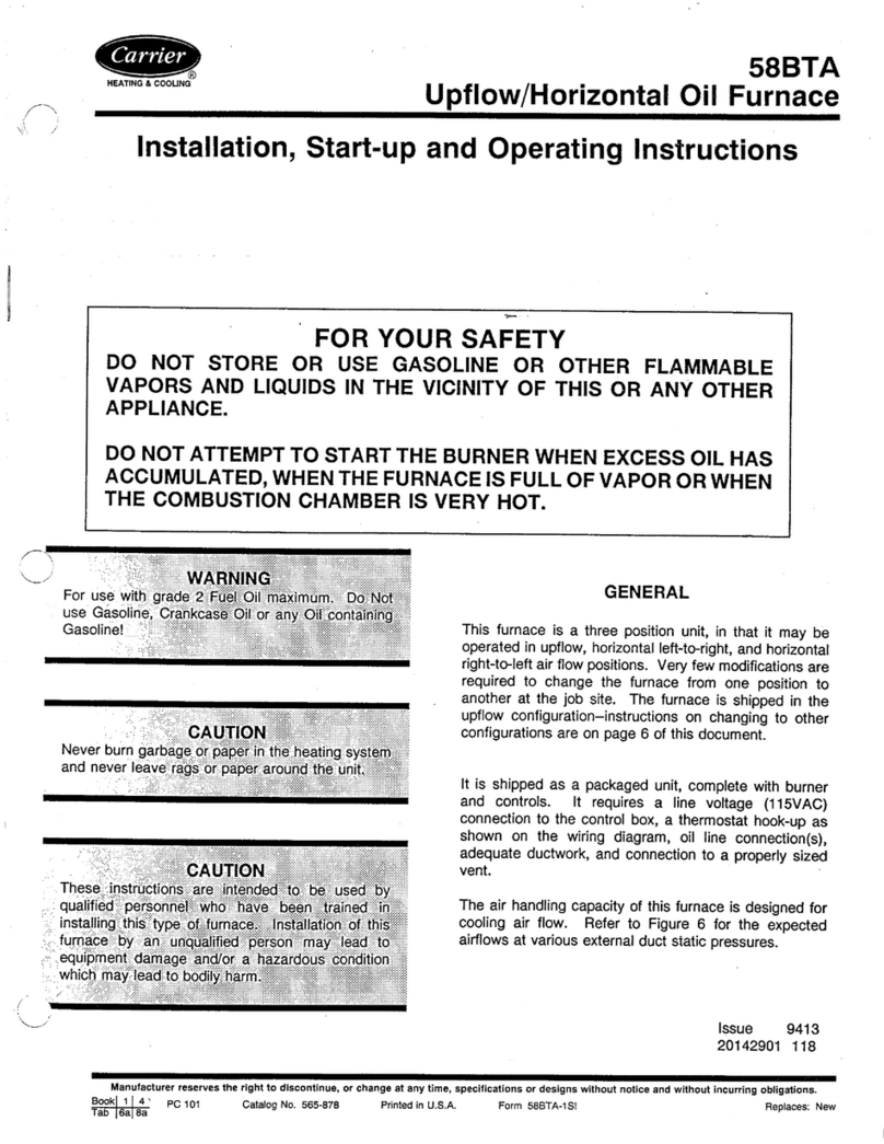 Carrier 58BTA Manual de usuario
