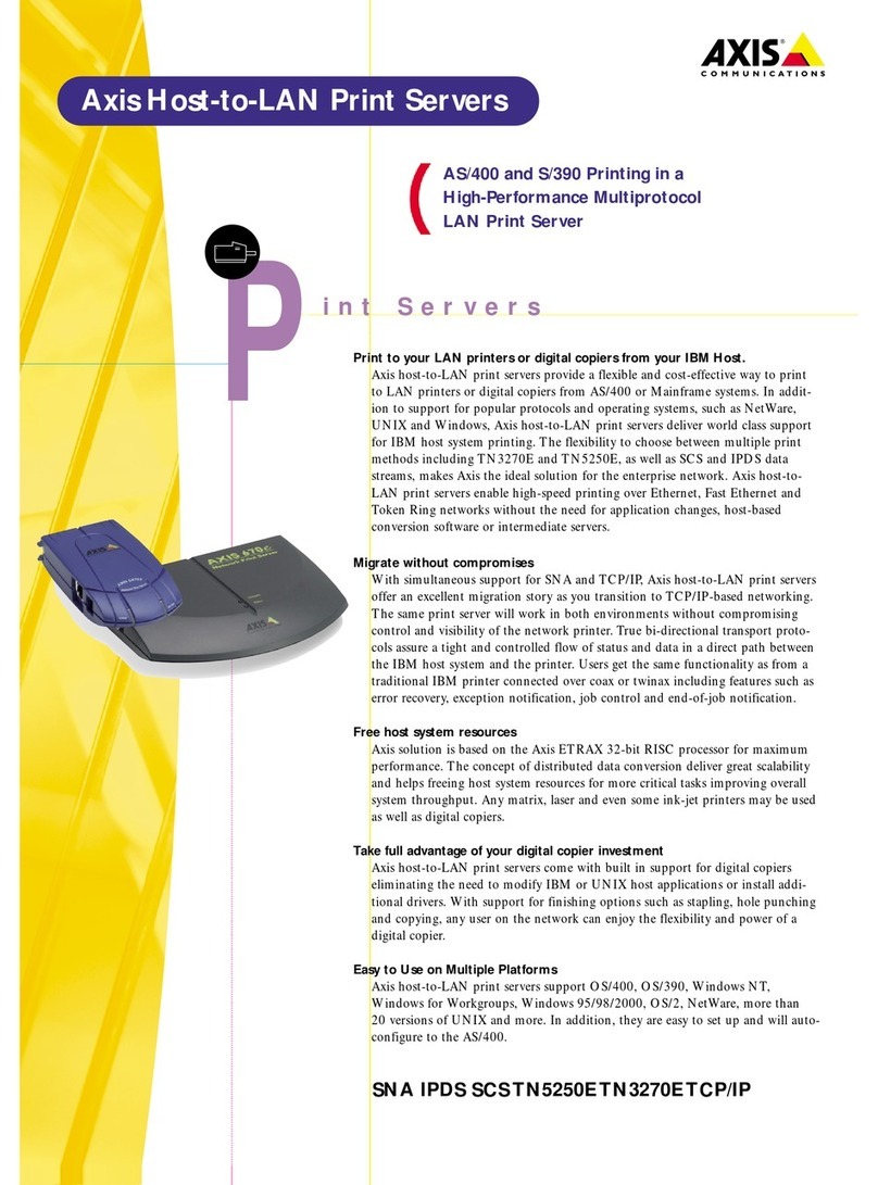 Axis Print Server  5470e Manual de usuario
