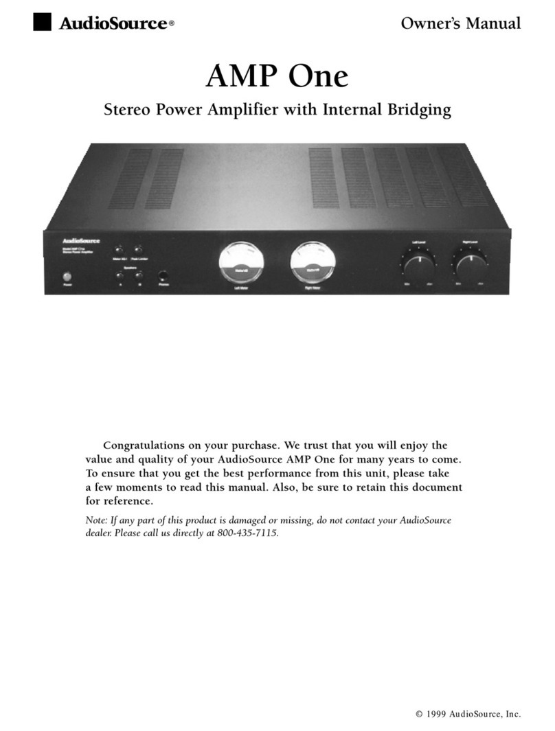 AudioSource PROJECTONE Manual de usuario