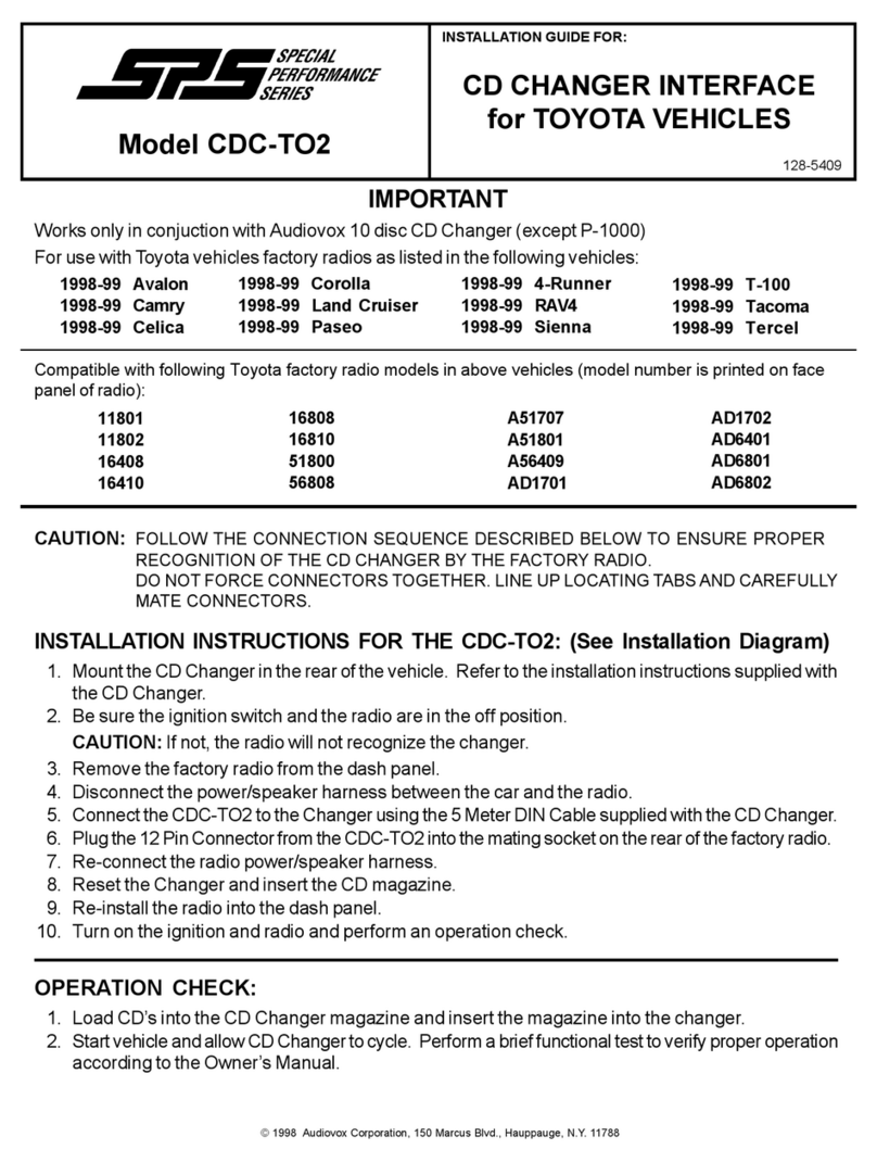Audiovox CDC-TO2 Manual de usuario
