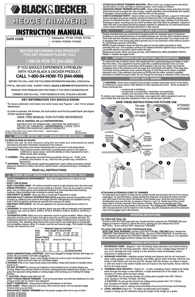 Black & Decker HT1800D Manual de usuario