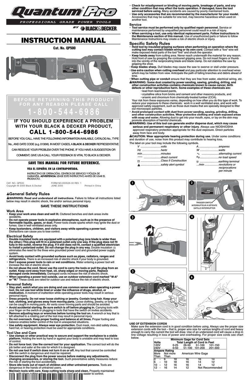 Black & Decker Quantum Pro 633526-00 Manual de usuario