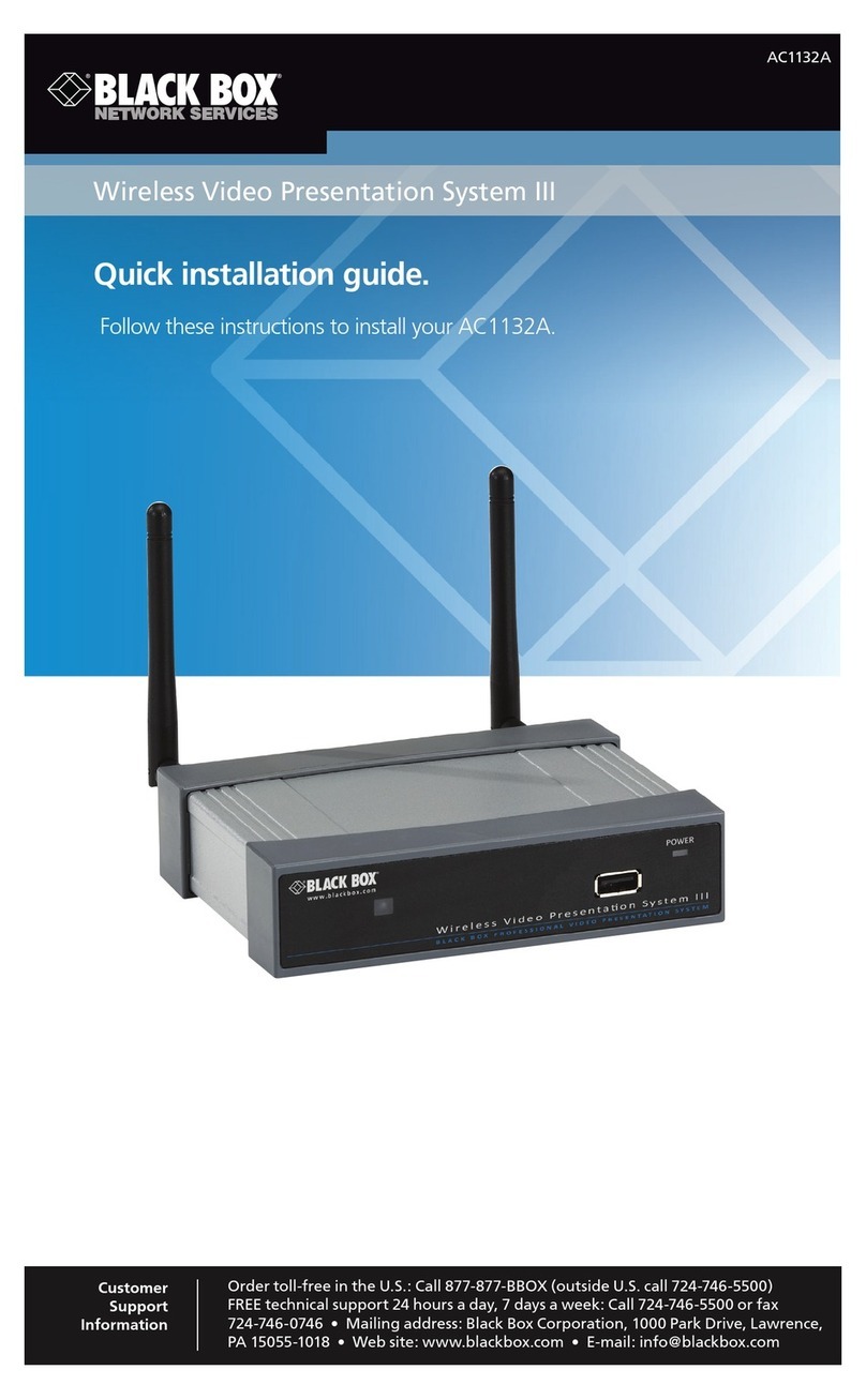 Black Box Wireless Video Presentation System III... Manual de usuario