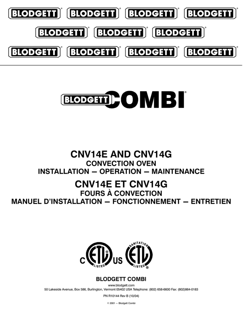 Blodgett CNV14E Manual de usuario