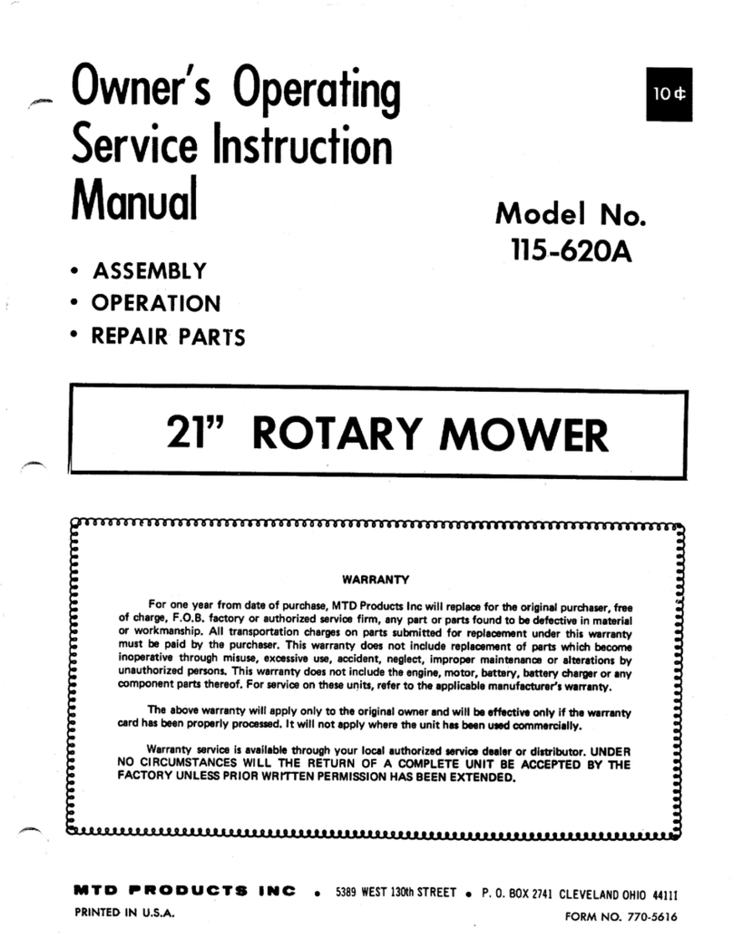 MTD 413R Manual