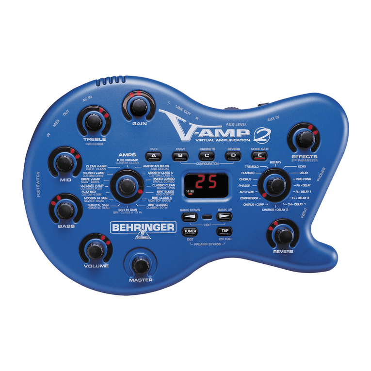 Behringer V-Amp 2 Manual de usuario Behringer V-Amp 2 Manual de usuario