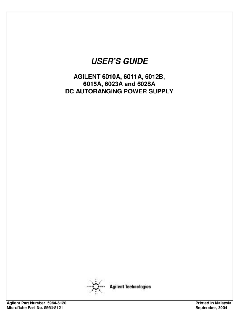 Agilent Technologies 6010A Manual de usuario Agilent Technologies 6010A Manual de usuario